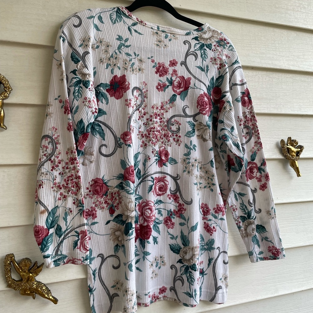 Vintage Bobbie Brooks Sport Long Sleeve Floral Shirt